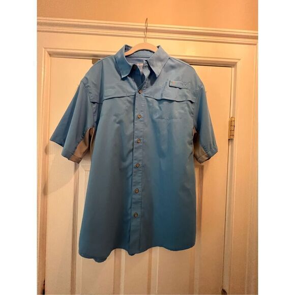 Reel Legends Mens Solid Mariner II Short Sleeve - Picture 2 of 6